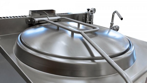 Kocioł warzelny gazowy z grzaniem pośrednim | opcja mieszadła | 14,5 kW | 100 l | 900x900x900 mm | RQLR-102G