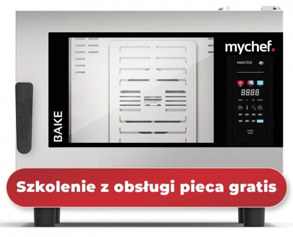 Piec konwekcyjno-parowy elektryczny | piekarniczo-cukierniczy | automatyczny system myjący  | 4x600x400 |  7,3 kW | 400 V | Mychef BAKE MASTER 4E TSC | System TSC - najwyższa stabilność temperatury