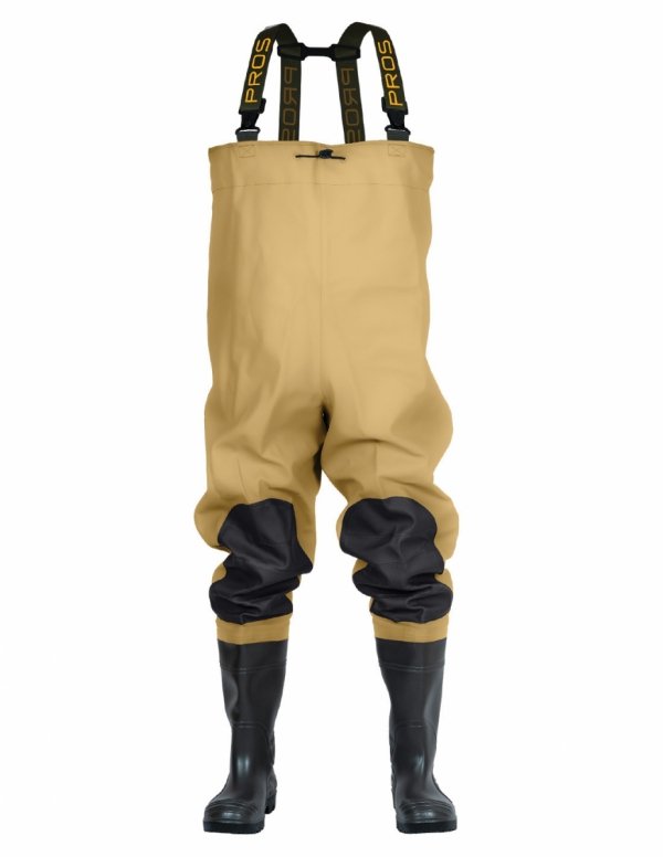 WATERPROOF FLUO CHEST WADERS MAX S5 (SAFETY BOOTS S5 AND KNEE REINFORCEMENT) SBM01 FLUO