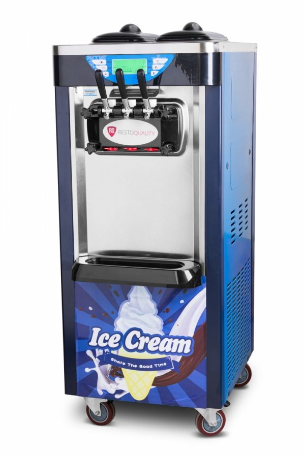 Maszyna do lodów włoskich | automat do lodów soft | nocne chłodzenie | 2 smaki + mix | niebieska | 2x6l | RQ208C-B