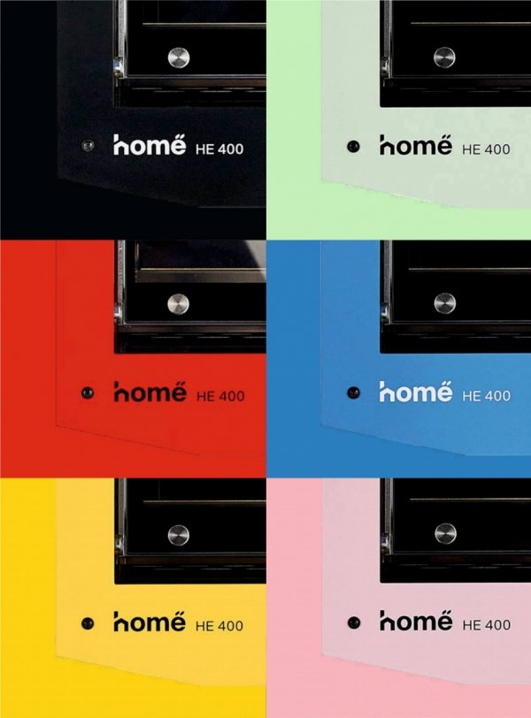 Piec do pizzy elektryczny Cuppone Home HE 400 | jednokomorowy | panel dotykowy | 400x400 mm | HE400/1 TS/FR  | czerwony