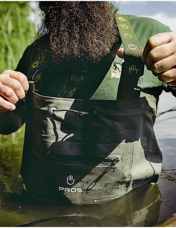 WATERPROOF CHEST WADERS PREMIUM 400P WITH KNEE REINFORCEMENT SBP01