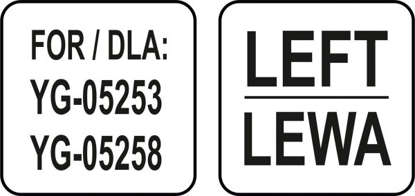 PROWADNICA LEWA DO PÓŁKI 333*430