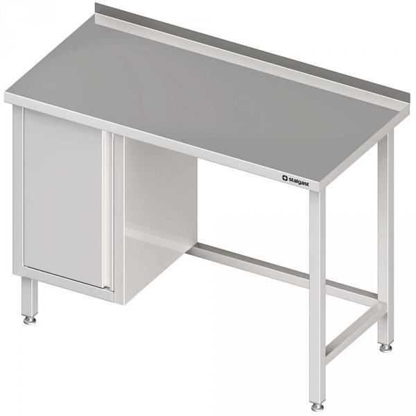 stół przyścienny z szafką (L),bez półki 1600x600x850 mm