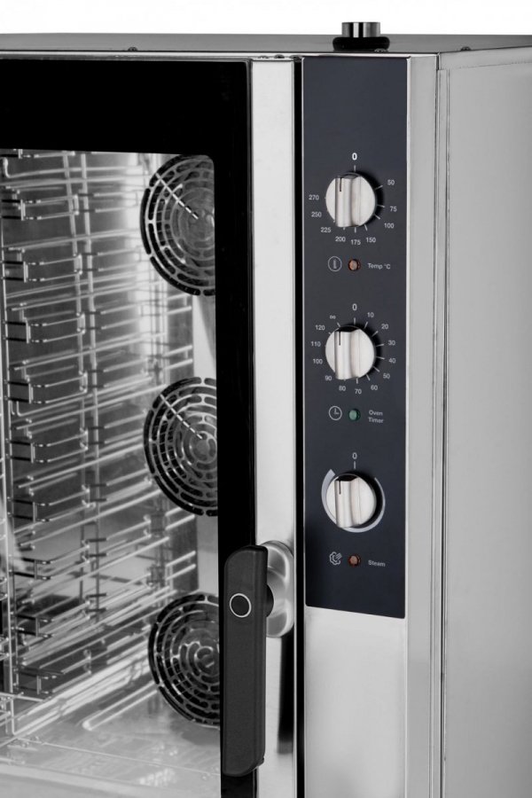 Piec konwekcyjno-parowy VS DA 010E | 10x 600x400 mm | 10x GN1/1 | sterowanie manualne