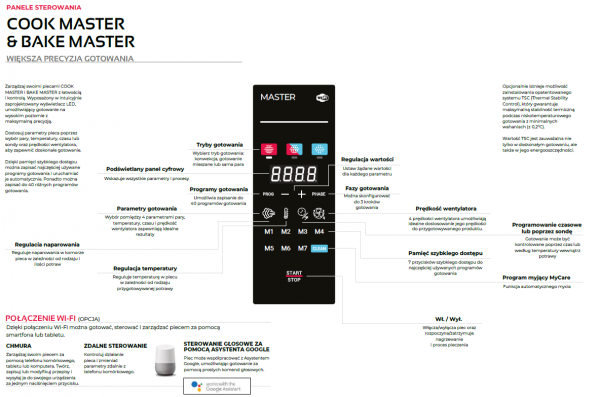 Piec konwekcyjno-parowy elektryczny | piekarniczo-cukierniczy | automatyczny system myjący | 6x600x400 |  12,6 kW | 400 V | Mychef BAKE MASTER 6E TSC | System TSC - najwyższa stabilność temperatury