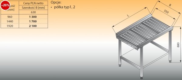 Stół przelotowy z rolkami lo 370 - 960x630 Lozamet