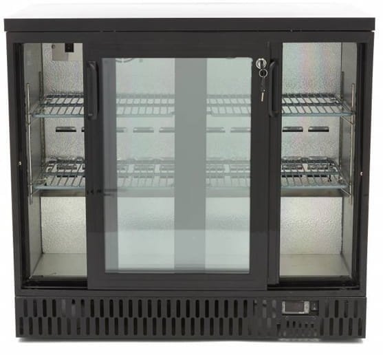 Barowa szafa chłodnicza RQ-208SCM | drzwi przesuwne | dwudrzwiowa | 227l