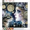 Haft Diamentowy Kobieta i Kot - Magia Nocy 30x30 cm