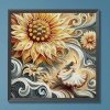 Haft Diamentowy Kobieta w Blasku Słonecznika 30x30 cm
