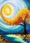 Haft Diamentowy Magiczne Drzewo - Schyłek Lata 40x50