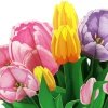 Kartka Pocztowa Okolicznościowa 3D Pop-up Kwiaty Tulipany w Wazonie