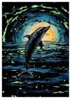 Świecąca w Ciemności Zdrapka Skaczący Delfin 40x28 cm 