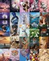 Malowanie Po Numerach Zestaw Pociąg w Górach 40x50