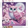 Haft Diamentowy Sowa w Ogrodzie Nocy 30x30 cm
