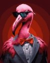Malowanie Po Numerach Zestaw Flamingo Adwokat 40x50