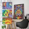 Haft Diamentowy Niebieska Sowa 30x40 cm