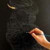 Malowanie Po Numerach Czarne Płótno Zestaw Kolibry i Kwiaty 40x50