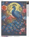 Haft Diamentowy Paw Kwiecisty Majestat 45x60 cm