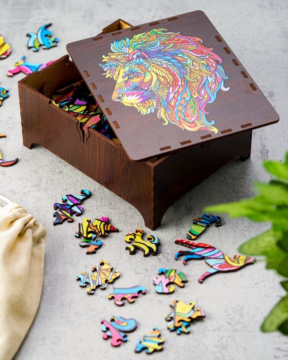 Puzzle Drewniane Magiczny Lew L