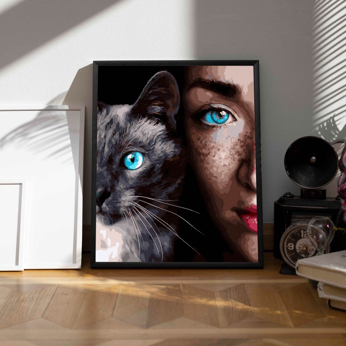 Malowanie Po Numerach Zestaw Niebieskie Oczy 40x50
