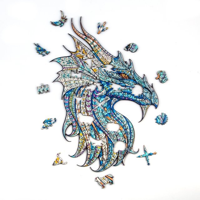 Puzzle Drewniane GROŹNY SMOK M