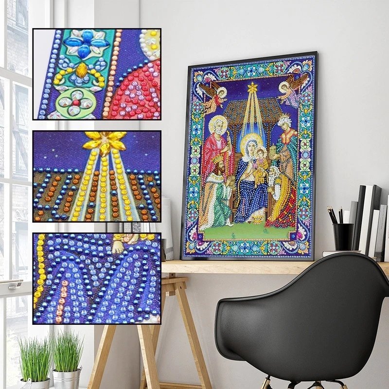 Haft Diamentowy Trzej Królowie 30x40 cm