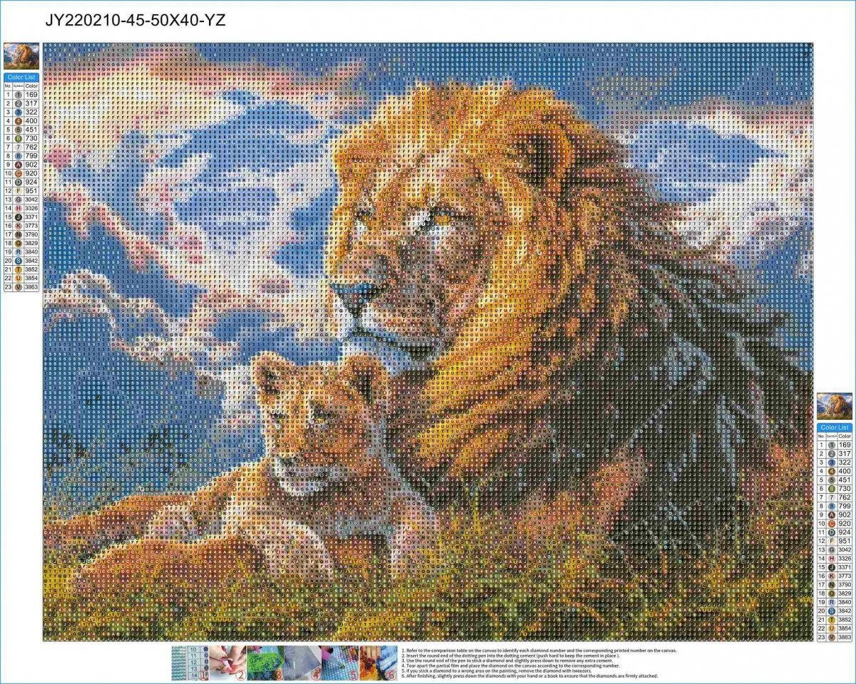 Haft Diamentowy Król Lew 40x50