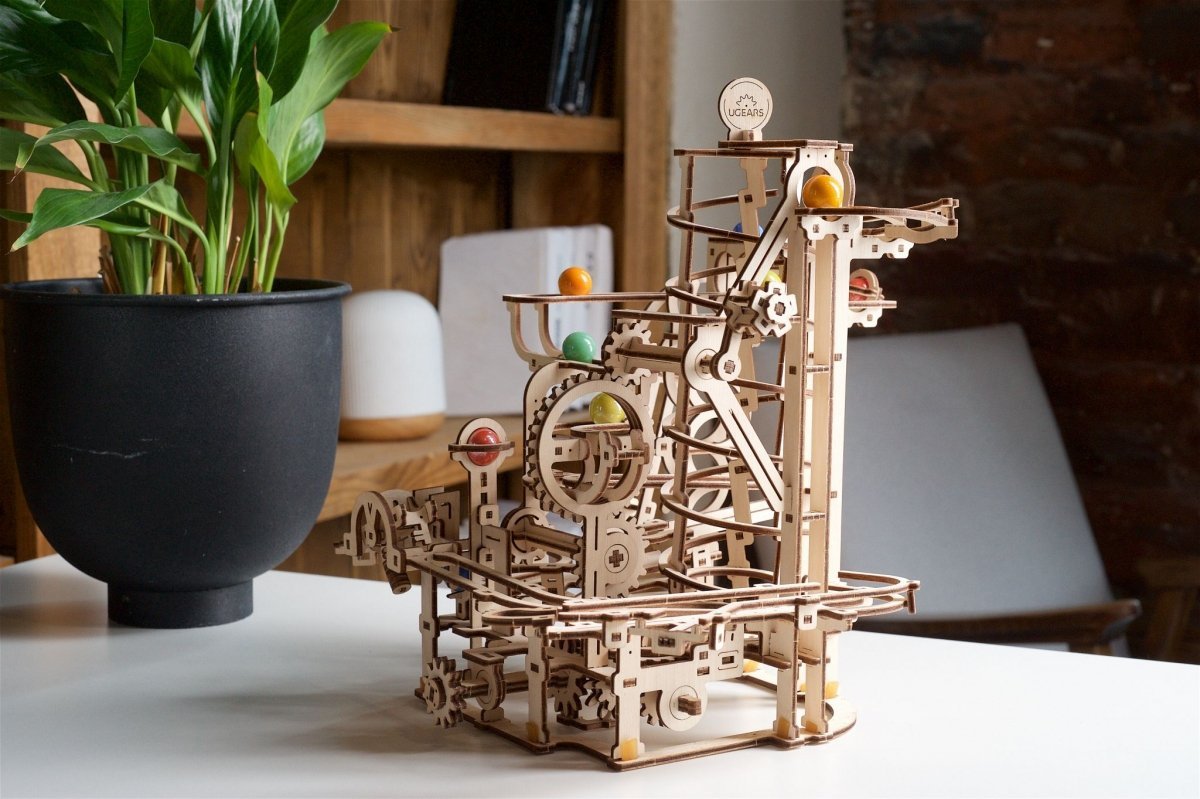 Puzzle 3D Drewniane Marble Run Wciągnik Spiralny uGEARS