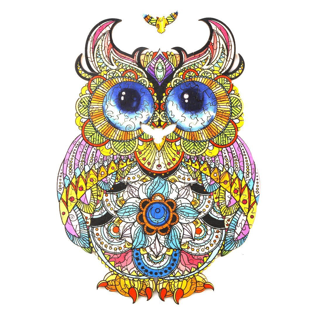 Puzzle Drewniane Urocza Sowa S