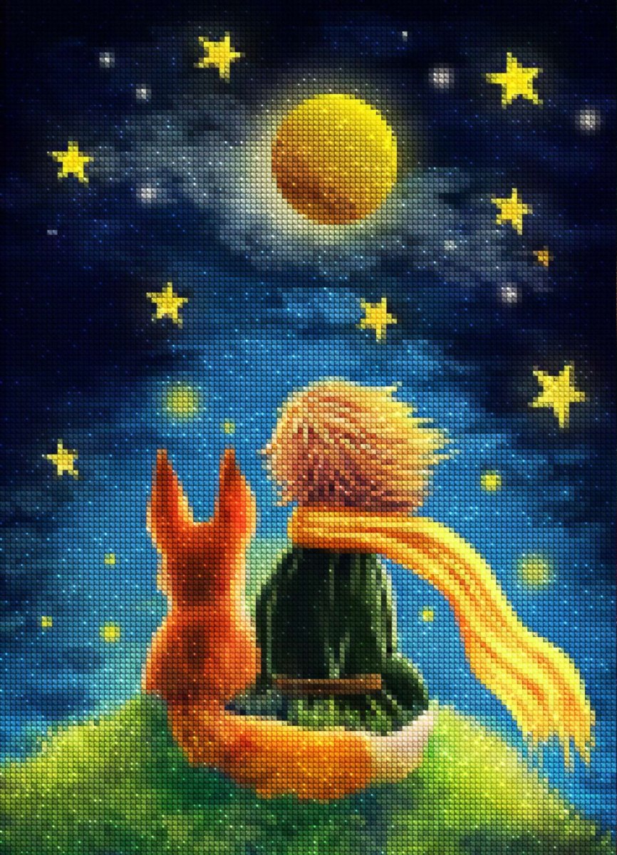 Haft Diamentowy Mały Książe 30x40 cm