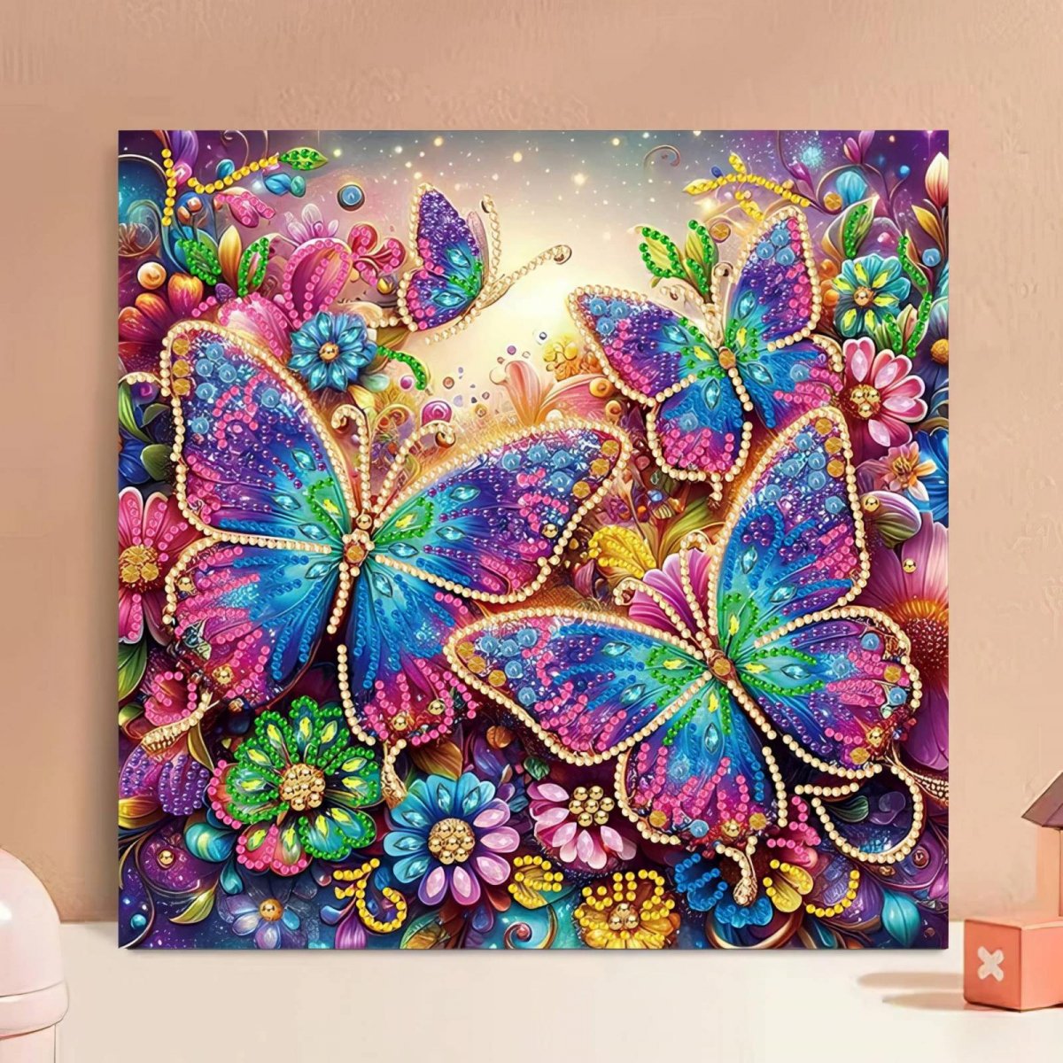 Haft Diamentowy Zjawiskowe Motyle 30x30 cm
