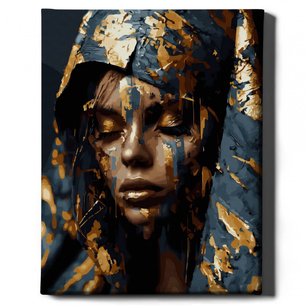 Malowanie Po Numerach Zestaw Mistyczna Kobieta 40x50 Złota Farba