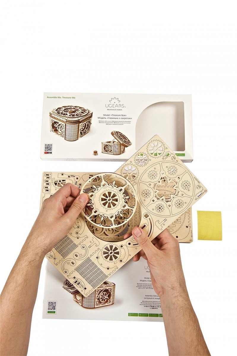 Puzzle 3D Drewniane Skrzynia Skarbów uGEARS