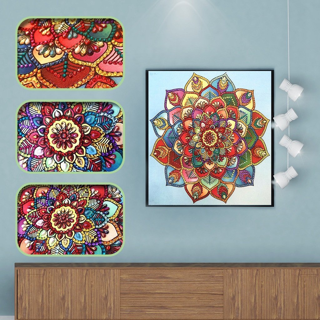 Haft Diamentowy Mandala Radości 30x30 cm