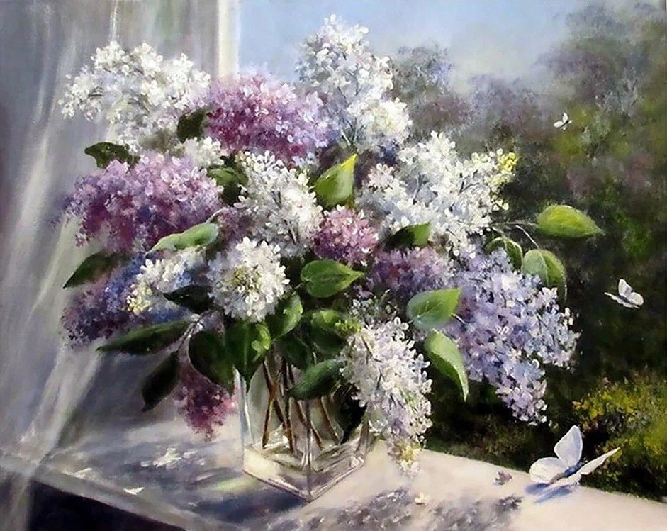 Haft Diamentowy Wiosenny Dzień 40x50