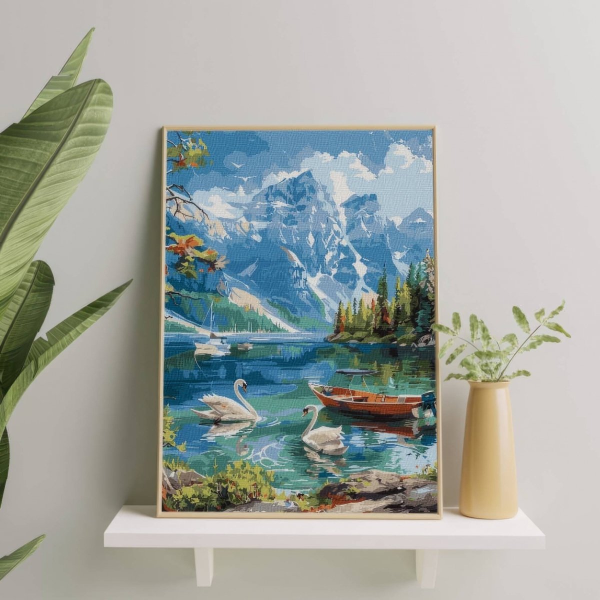 Malowanie Po Numerach Zestaw Jezioro Łabędzi 40x50