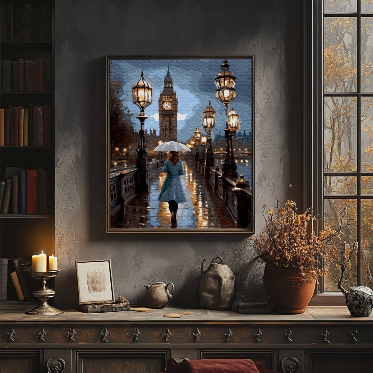 Malowanie Po Numerach Zestaw Spacer po Londynie 40x50