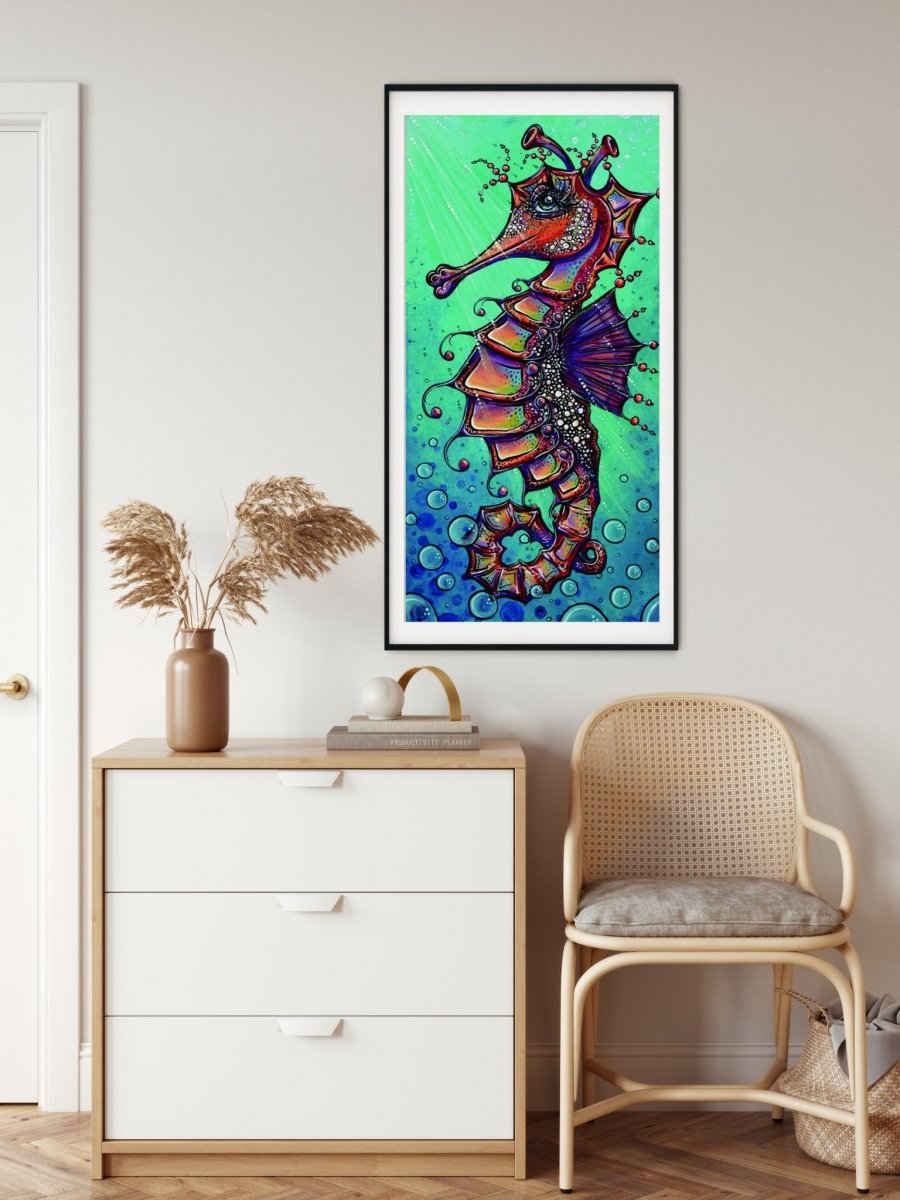 Haft Diamentowy Dostojny Konik Morski 45x85 cm