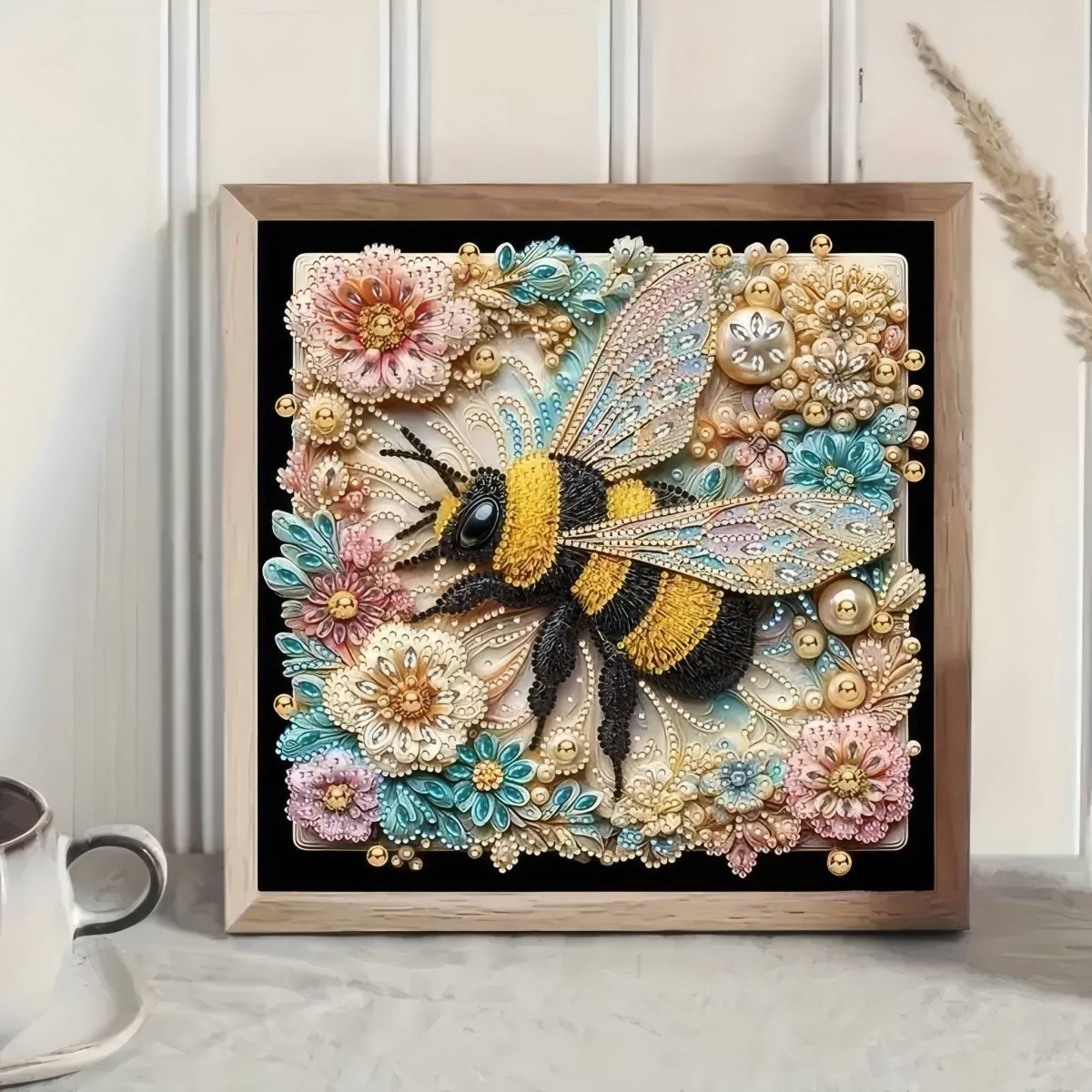 Haft Diamentowy Pszczółkowe Szczęście 30x30 cm