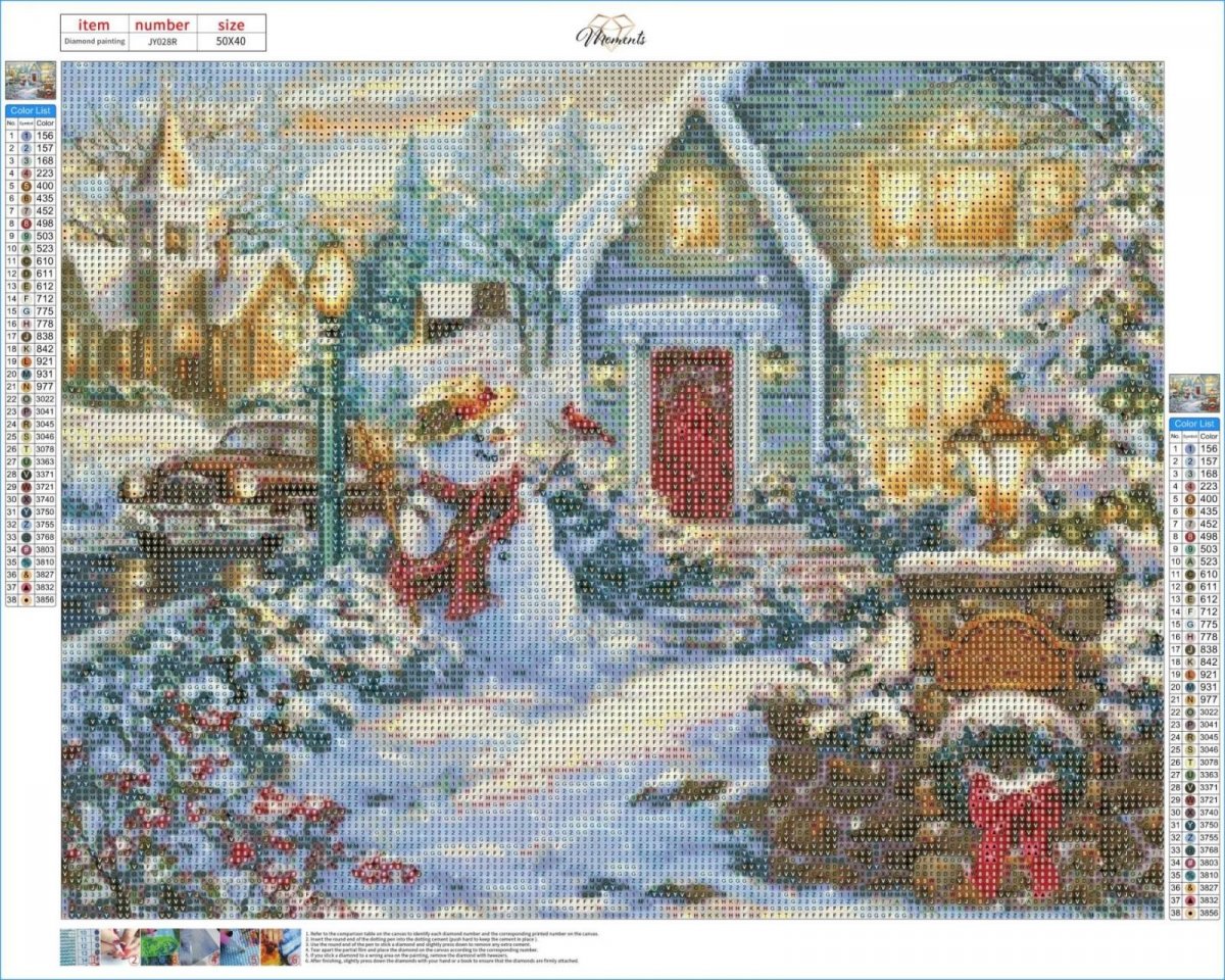Haft Diamentowy Świąteczny Wieczór 40x50