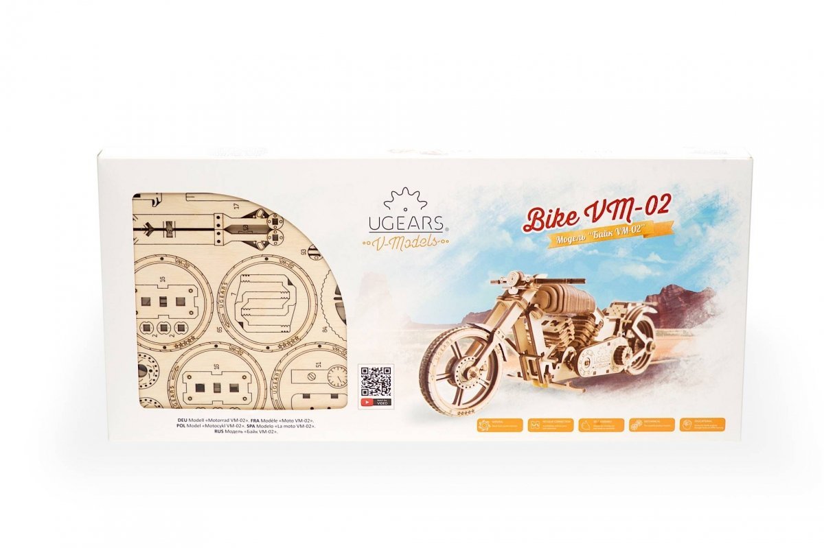 Puzzle 3D Drewniane Motocykl VM-02 uGEARS