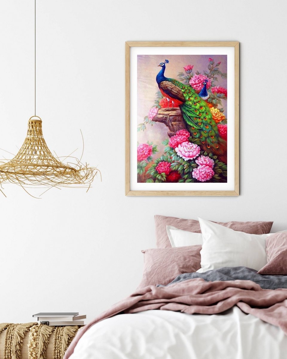Haft Diamentowy Baśniowe Pawie 40x50 cm