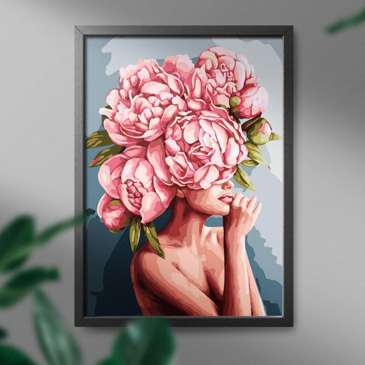 Malowanie Po Numerach Zestaw Bujne Piwonie 40x50