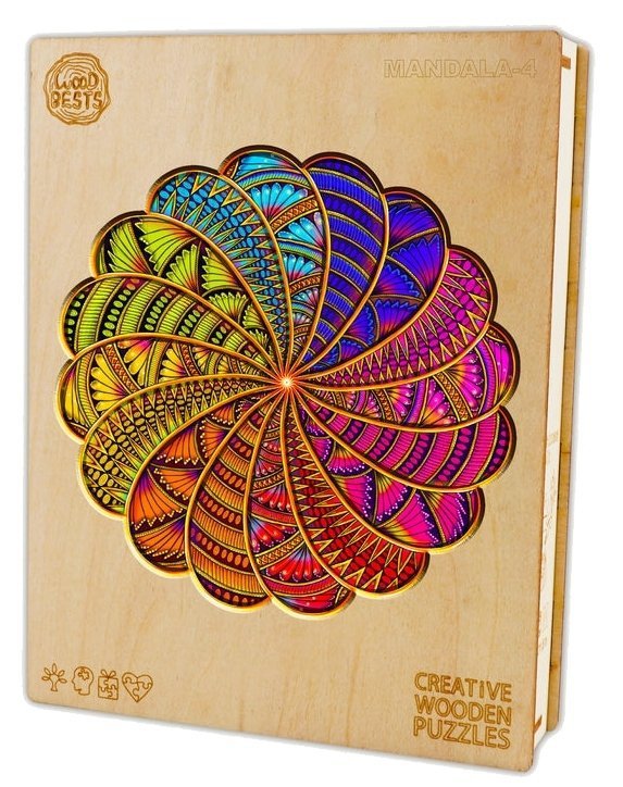 Puzzle Drewniane Mandala Kolorów S