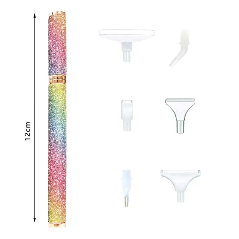 Aplikator do Haftu Diamentowego + 6 końcówek Glamour - Pastelowy