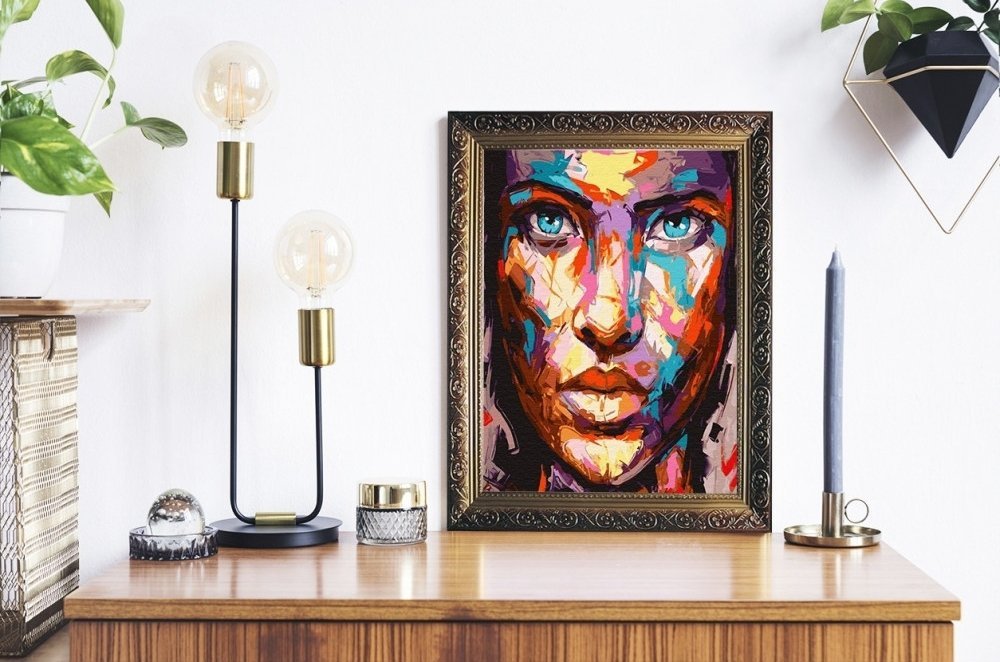 Malowanie Po Numerach Zestaw Kolorowy Twarz 40x50