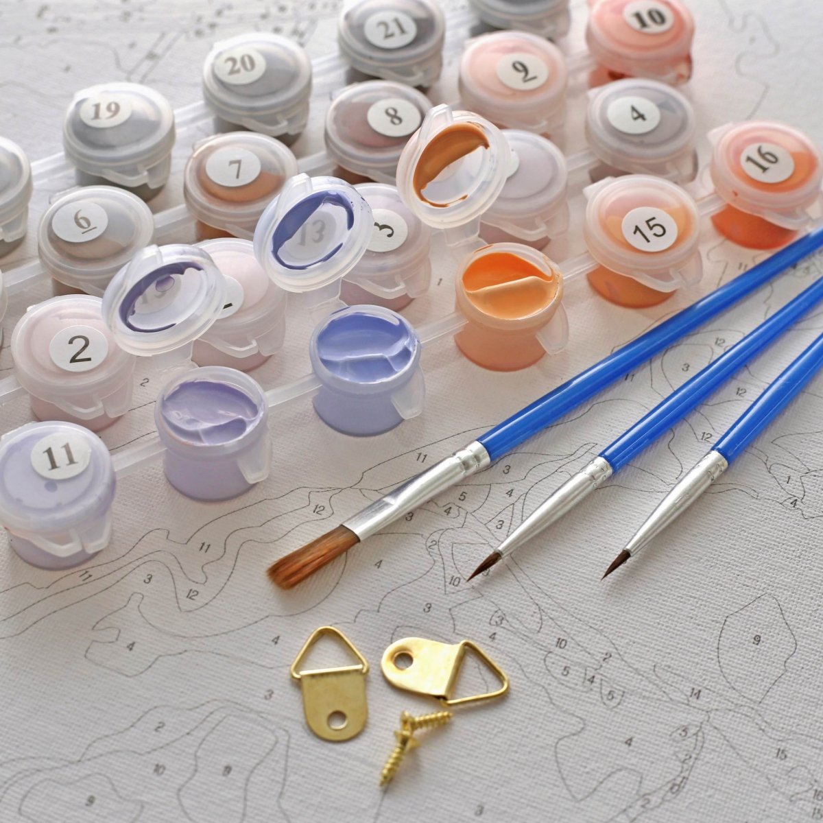 Malowanie Po Numerach Zestaw Dom pośród Łąki 40x50