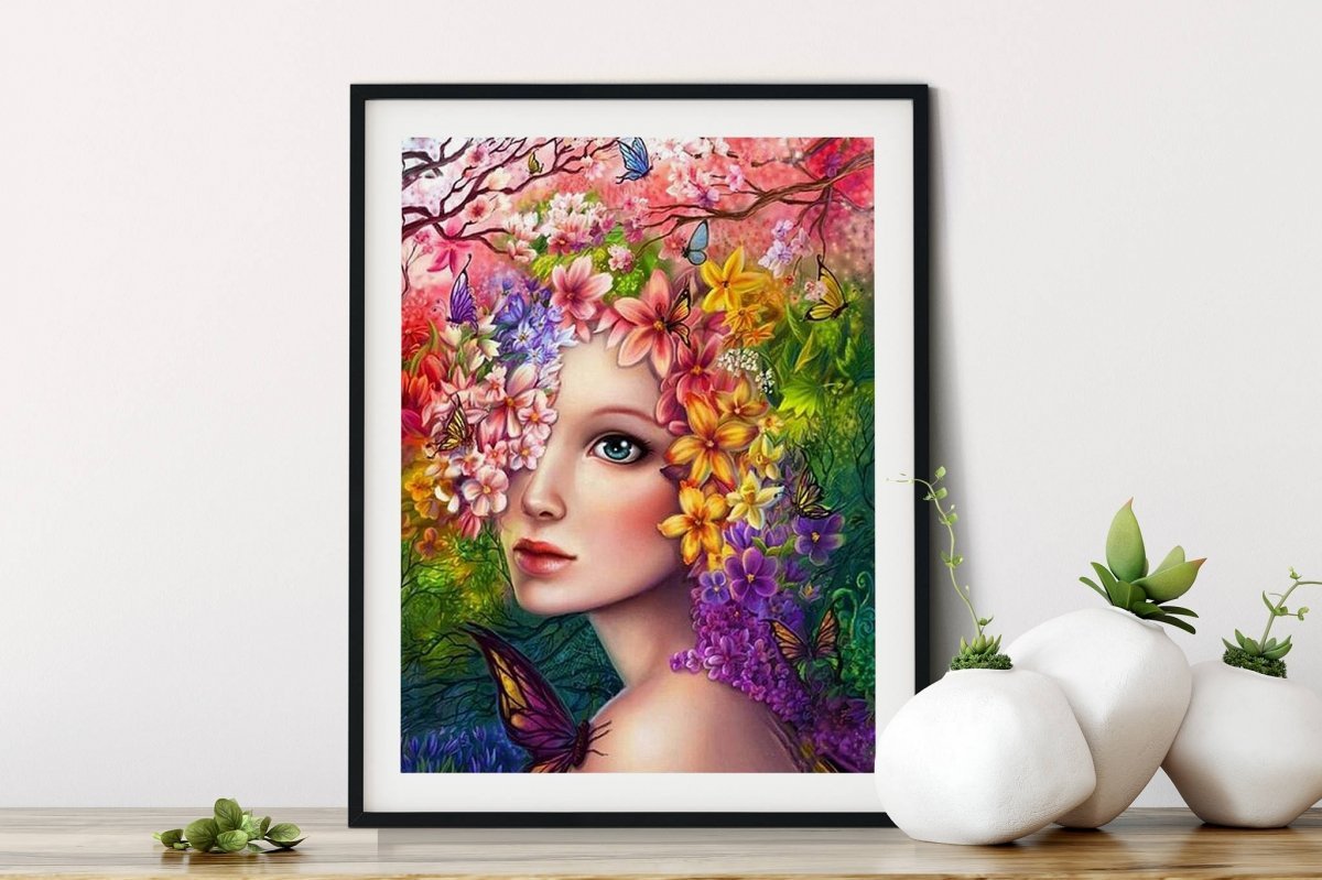 Haft Diamentowy Wiosenna Kobieta 35x45 cm