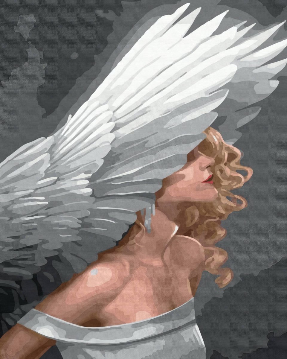 Malowanie Po Numerach Zestaw Dziewczyna Łabędzia 40x50